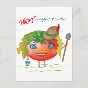 Hot Organic Tomato Briefkaart