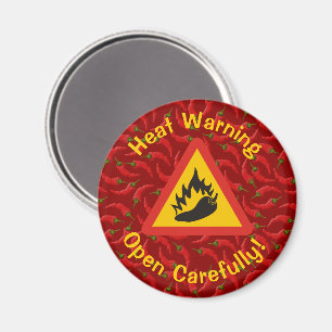 Hot Pepper Danger Sign Magneet