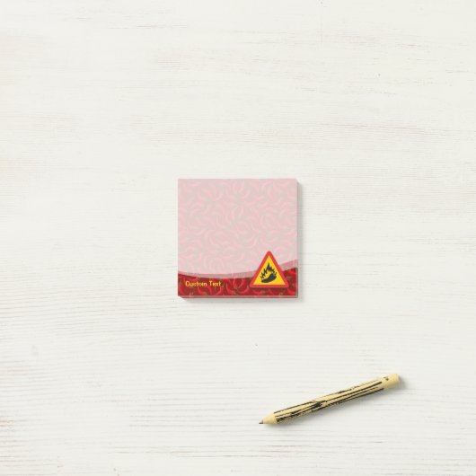Hot Pepper Danger Sign Post-it® Notes (Op bureau)