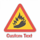 Hot Pepper Danger Sign Sticker (Voorkant)