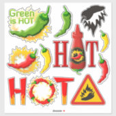 Hot Pepper Icon Set Stickers (Vel)