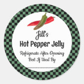 Hot Pepper Jelly Canning Jar Sticker (Voorkant)