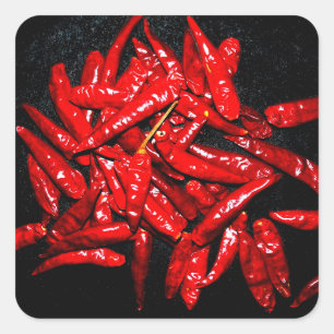 Hot Pepper - stilstaand leven Vierkante Sticker
