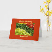 Hot Peppers Carte de voeux d'anniversaire personna (Fleur jaune)