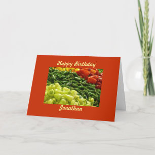 Hot Peppers Carte de voeux d'anniversaire personna
