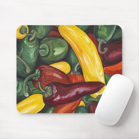 Hot Peppers Mousepad Muismat (Met muis)
