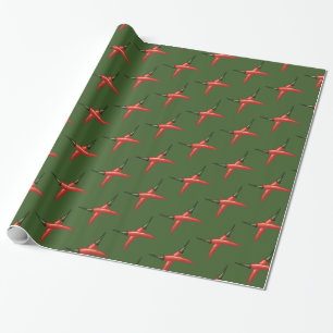 Hot Peppers, Paarse bloesem, aangepast Cadeaupapier