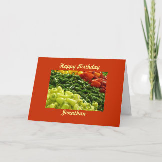 Hot Peppers Specialized Birthday Wenskaart Kaart