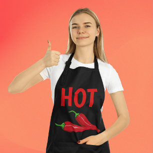 HOT PEPPERS WIFE HOTTIE KITCHEN APRON SCHORT
