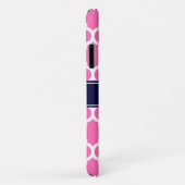 Hot Pink2 WhMarokkaans #5 Navy Blue Name Monogram Case-Mate iPhone Case (Achterkant/rechts)