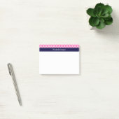 Hot Pink2 WhMarokkaans #5 Navy Blue Name Monogram Post-it® Notes (Kantoor)