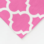 Hot Pink2 Wt Moroccan #5 Turquoise 3 Init Monogram Fleece Deken (Hoek)