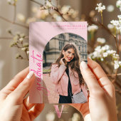 Hot Pink 2025 Graduation Invitation avec photo