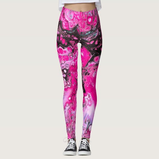 Hot Pink Alien Blood Vrouwen Leggings (Voorkant)