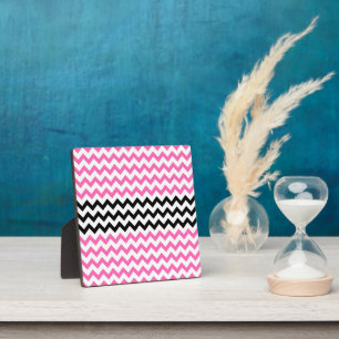 Hot Pink and Black Chevron by Shirley Taylor Fotoplaat