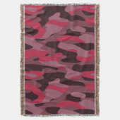 Hot pink and Burgundy Camo Deken (Voorkant Verticaal)