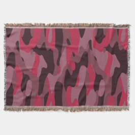 Hot pink and Burgundy Camo Deken