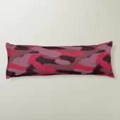 Hot pink and Burgundy Camo Lichaamskussen (Achterkant)