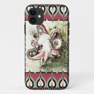 Hot Pink & Aqua Octopus Love 'Ivy' iPhone Case