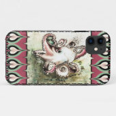 Hot Pink & Aqua Octopus Love 'Ivy' iPhone Case (Achterkant (horizontaal))