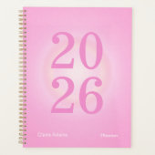 Hot Pink Aura Big Year Planner (Voorkant)