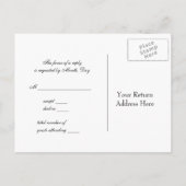 Hot Pink Black Briefkaart RSVP (Achterkant)