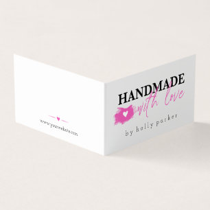 Hot Pink & Black - Handgemaakt met liefde Kaart