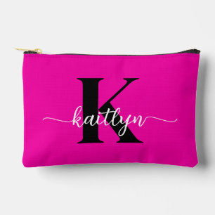 Hot Pink Black Monogram Etui