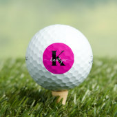 Hot Pink Black Monogram Golfballen (Insitu Shirt)