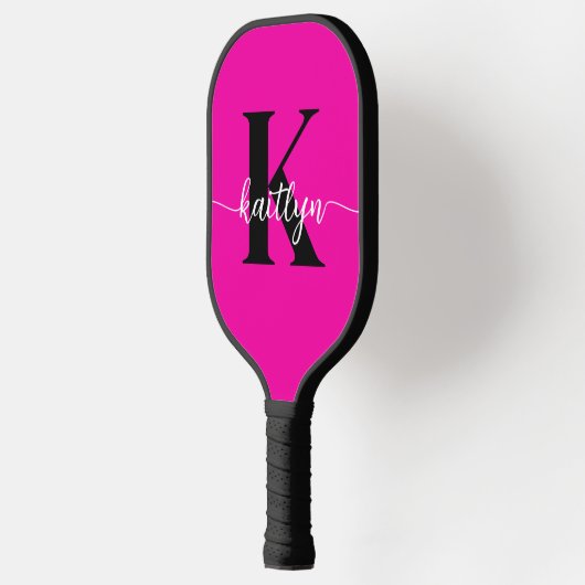 Hot Pink Black Monogram Pickleball Paddle (Links)