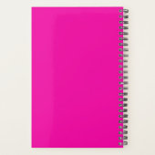 Hot Pink Black Monogram Planner (Achterkant)