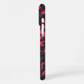 Hot pink Black Purple Camo Abstract iPhone Hoesje (Linkerkant)