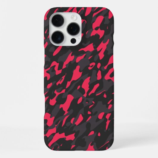 Hot pink Black Purple Camo Abstract iPhone Hoesje (Achterkant)