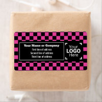 Hot Pink & Black Squares - Gecontroleerde kleine b