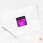 Hot Pink Black Wedding Favoriet Labels Envelop Afd (Envelop)