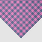 Hot Pink Blue Purple Gingham Pattern Geometric  Tissuepapier (Detail)