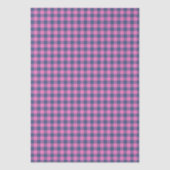 Hot Pink Blue Purple Gingham Pattern Geometric  Tissuepapier (Voorkant)