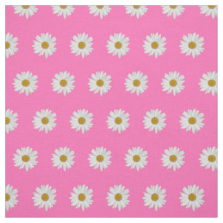 Hot Pink Bohemian Daisy Pattern Stof