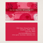 Hot Pink Boho Modern Minimalist Business Card (Devant & derrière)