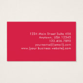 Hot Pink Boho Modern Minimalist Business Card (Dos)
