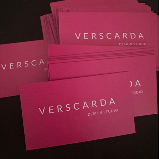 Hot Pink Bold Mode Design Studio Beauty Visitekaartje