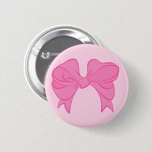 Hot Pink Bow Button (Voorkant /achterkant)