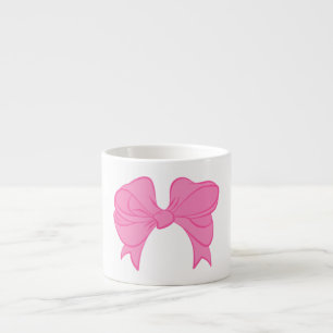 Hot Pink Bow Espresso Mok