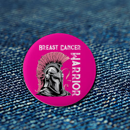Hot Pink Breast Cancer Warrior Ronde Button 5,7 Cm