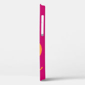 Hot Pink Bright Oranje Monogram Case-Mate iPhone Case (Achterkant / Links)