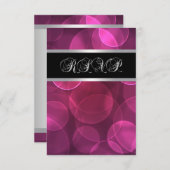 Hot Pink Bubbles RSVP (Voorkant / Achterkant)