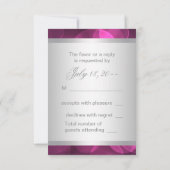 Hot Pink Bubbles RSVP Kaartje (Achterkant)