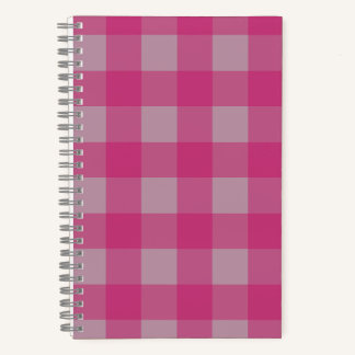 Hot Pink Buffalo Plaid Spiral Notitieboek - 80 pag