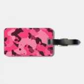 Hot Pink Camo; Camouflage Bagagelabel (Achterkant horizontaal)