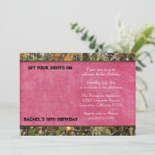 Hot Pink Camo Photo Anniversaire Invitation - drôl (Debout devant)